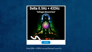 Delta 0.5Hz + 432Hz Universal Healing Carrier Frequency • Binaural Beat Audio