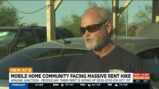Mobile home residents in Apache Junction blindsided by sudden increase in rent