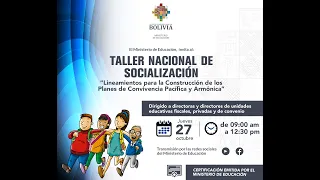 TALLER “LINEAMIENTOS PARA LA CONSTRUCCIÓN DE LOS PLANES DE CONVIVENCIA PACÍFICA Y ARMÓNICA”