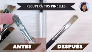 Cómo recuperar pinceles estropeados con pintura acrílica - Parte 1