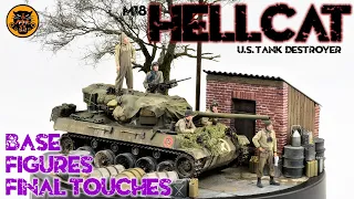 M18 HELLCAT U.S. TANK DESTROYER - diorama work, figures and final touches, Tamiya 35376