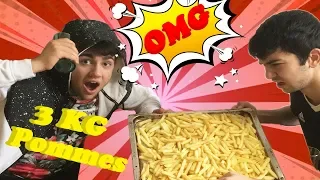 MEHR ALS 3KG POMMES IN 20 MINUTEN ESSEN!! (20.000 Kalorien) - Real Ausländers 4K