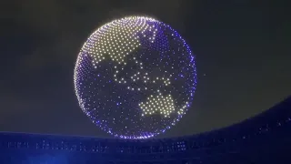 Stunning drone show. Tokyo Olympics 2021.