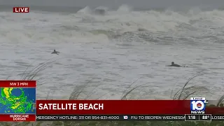 Surfers hit Florida beaches as Hurricane Dorian brings bigger waves to East Coast