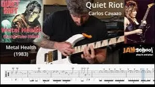 Quiet Riot Metal Health (Bang Your Head) Guitar Solo With TAB