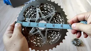 Unboxing the Shimano Deore CS-M4100 cassette cogs 11-42T, weight check, magnet test, size