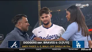 Andy Pages Walk-Off Winner Dodgers Postgame interview 5/3/24