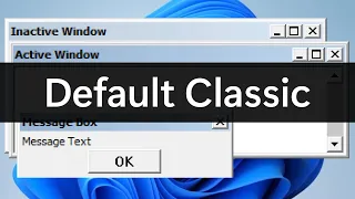 Windows 11 with Classic GUI!