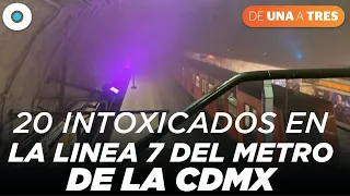 20  intoxicados por humo en la Línea 7 del Metro  - Todo pasa de 1 a 3 en Indigo Noticias