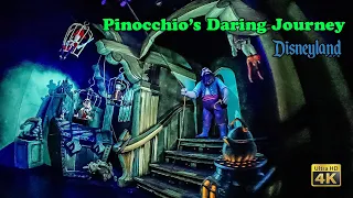 Pinocchio's Daring Journey On Ride Low Light 4k POV Disneyland 2022 12 12