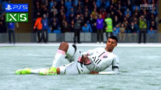 🔥 FIFA 22 Winter Snow Gameplay - Man City vs PSG  ● PS5 / Xbox Series X/S - NEXT GEN