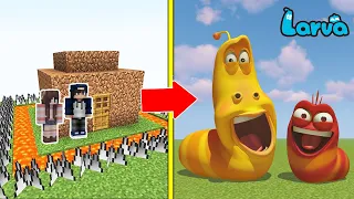 ẤU TRÙNG TINH NGỊCH Tấn Công Nhà Được Bảo Vệ Bởi bqThanh và Ốc Trong Minecraft (Larva Tuba)