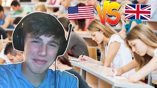 American Reacts to "British vs. American EXAMS"