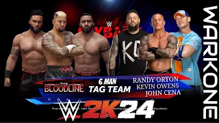 WWE 2K24 - The Bloodline vs Randy Orton Kevin Owens John Cena