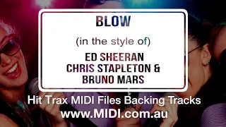 BLOW Ed Sheeran Bruno Mars Chris Stapleton MIDI File backing track