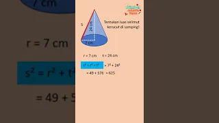 Menentukan luas selimut kerucut  #bangunruangsisilengkung #matematikakelas9