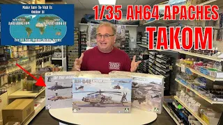 Preview Takom 1/35 AH64 Apache Helicopter Kits New Release