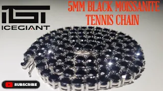 5mm Black Moissanite Tennis Chain by @theigtofficial01