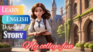 learn English through story 💖|My college routine|listen and speak|improve your