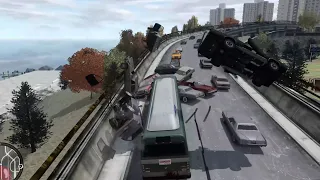When you change the weight and inertia of the bus to 9999999！ - GTA4