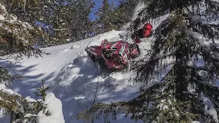 Snowmobile pow riding in sweden 2017