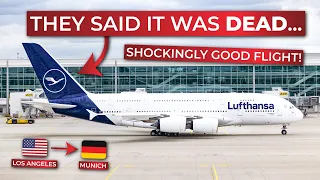 It's back! | Lufthansa AIRBUS A380 Economy Class (Upper Deck) from Los Angeles to Munich in 2024!
