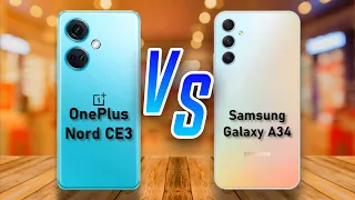 OnePlus Nord CE3 5g ⚡ vs ⚡ Samsung Galaxy A34 Full Comparison