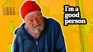 "I'M A GOOD PERSON" HOMELESS MAN NEEDED SOME HELP... 💜👊 #homeless #kindness #humanity