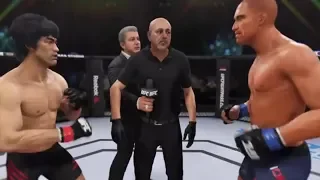 Bruce Lee vs. Obama (EA Sports UFC 3) - CPU vs. CPU - Crazy UFC 👊🤪