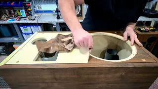 Cerwin Vega D9 Restoration (Part 2) Stripping Vinyl Veneer