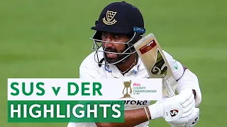 Cheteshwar Pujara Hits Century | Sussex v Derbyshire | Vitality County Championship 2024