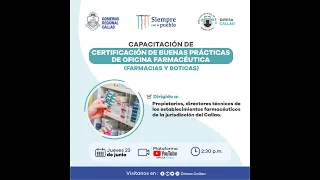 Certificación de Buenas Prácticas de Oficina Farmacéutica