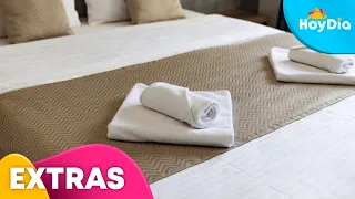 Aprende a doblar las toallas como lo hacen en los mejores hoteles | Hoy Día | Telemundo