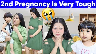 🤰 2nd Pregnancy Is Very Tough Feeling Helpless 😭 This is Not Easy 😨 1st Trimester is so painful 😔