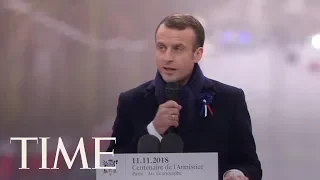 'President Macron Seems To Rebuke President Trump In World War I Commemoration Speech | TIME