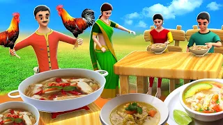 लालची चिकन सूप वाला - Greedy Chicken Soup Seller Hindi Kahaniya Village Moral Stories | Maa Maa TV