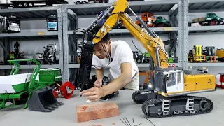 How to connect electric Breaker Hammer For 1/14 HUINA K970 100S RC Hydraulic Excavator.