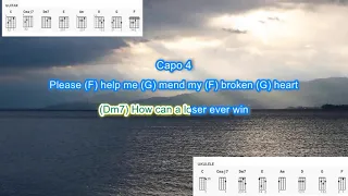 How Can You Mend a Broken Heart (capo 4) by Bee Gees play along with scrolling chords and lyrics