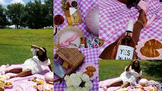 Throwing a solo 𝓖𝓲𝓻𝓵𝔂 𝓟𝓲𝓷𝓴 instagram inspired affordable picnic | so luxurious & aesthetic 🧺 ideas