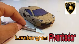 How to make Lamborghini Aventador/ Cardboard miniature