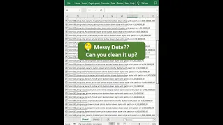 Cleaning messy data in seconds 😎  | Shortcuts that Speed-up work 🚀| excel shorts