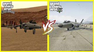 GTA 5 HYDRA VS GTA SAN ANDREAS HYDRA - WICH IS THE BEST ?