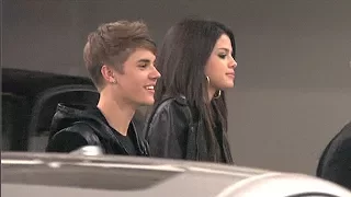 Justin Bieber And Selena Gomez Leaving L.A. Live [2011]