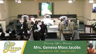 Mrs. Geneva Moss Jacobs  August 8, 2023 -Leevys funeral Home