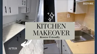 Extreme DIY Kitchen Makeover (Rental Friendly) | diy countertops, diy floor tile | TIERA LOVELLE