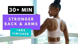 33 Min Back, Arms & Abs Dumbbell HIIT Workout