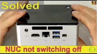 Intel NUC 6i5SYH not turning off completely - fan and power light stays on - Faulty LAN port