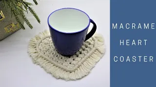 Macrame heart Shape Coaster | DIY Macrame Coaster | DIY POSAVASOS en  (paso a paso) PRINCIPIANTES