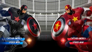 Captain America Spiderman (Black) vs. Captain America Spiderman (Red) | Marvel vs Capcom Infinite