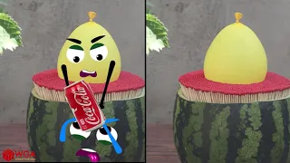 Experiment Coca Cola and Mentos VS Watermelon